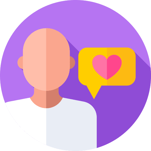 Love chat box love message speech bubble icon