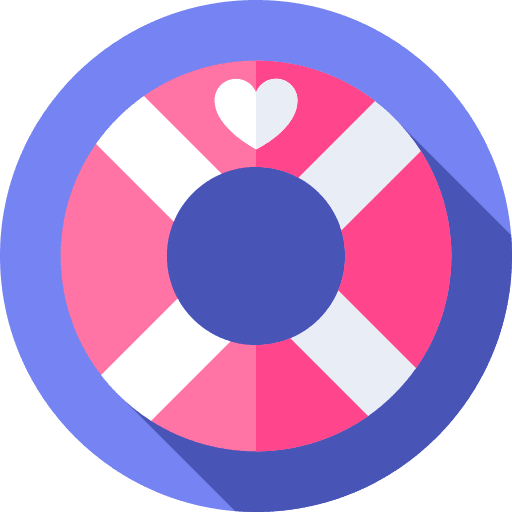 Rubber ring people charity solidarity icon