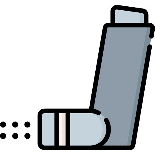 Asthma breathing inhalator inhaler icon