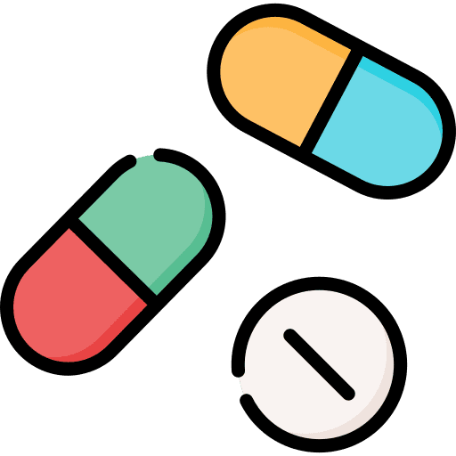 Capsules medication medicines drugs icon