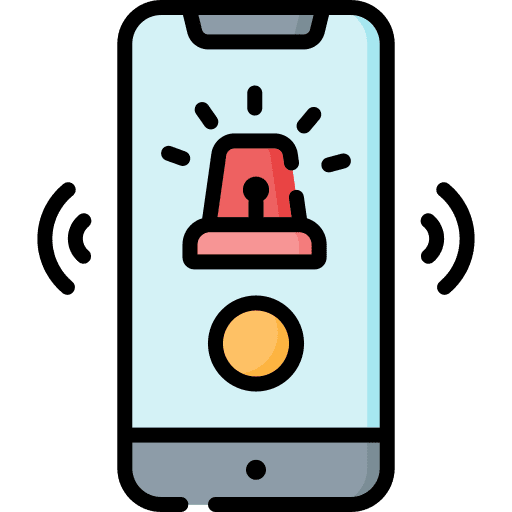 Emergency call healthcare and medical phone call communications icon