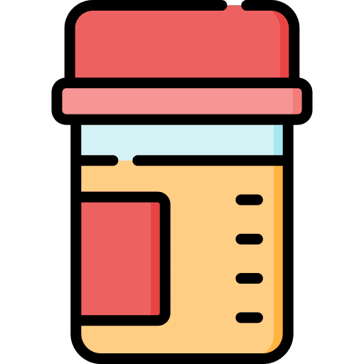 Urine sample laboratory chemical healthcare and medical icon
