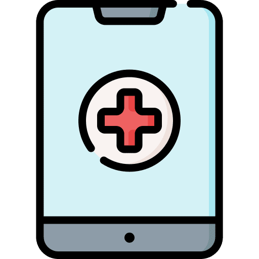 Pharmacy healthcare and medical apps electronics icon