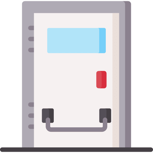 Exit door emergency security exit icon