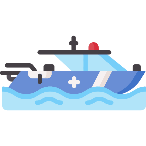 Maritime rescue rescue boat emergency icon