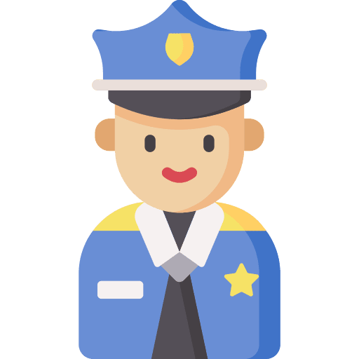 Police avatar policeman man icon