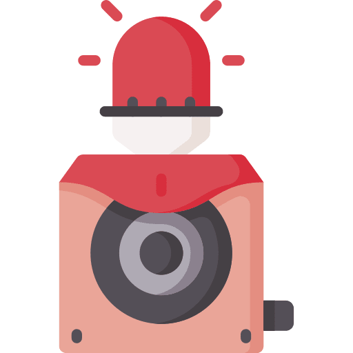 Alarm siren flashlight urgent icon