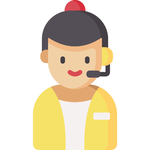 Call center agent communications people woman icon