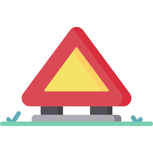 Emergency sign part signaling broken icon