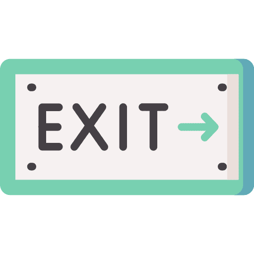 Exit exit door arrow sign icon
