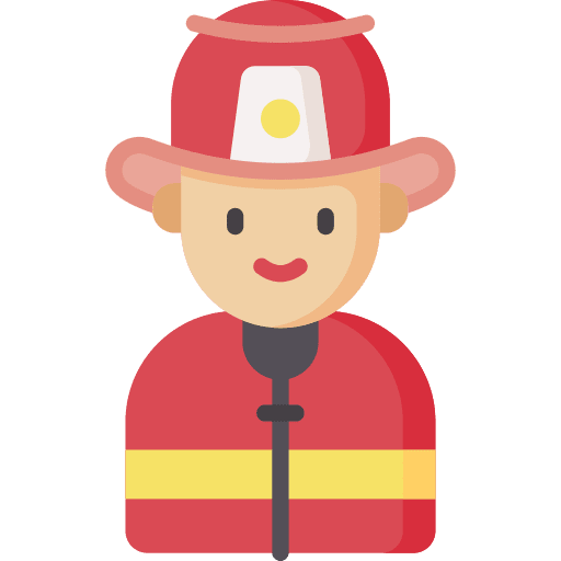 Firefighter occupation fireman people icon