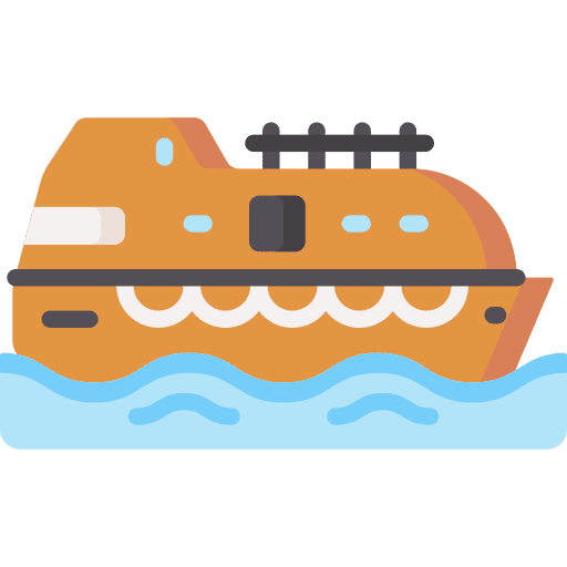 Lifeboat navigation sea ship icon