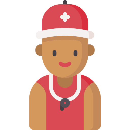 Lifeguard people user man icon