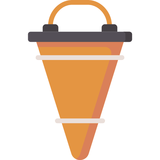 Bucket construction and tools floods water icon