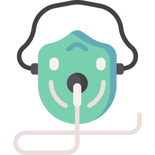 Oxygen mask healthcare and medical inhalator breathing icon