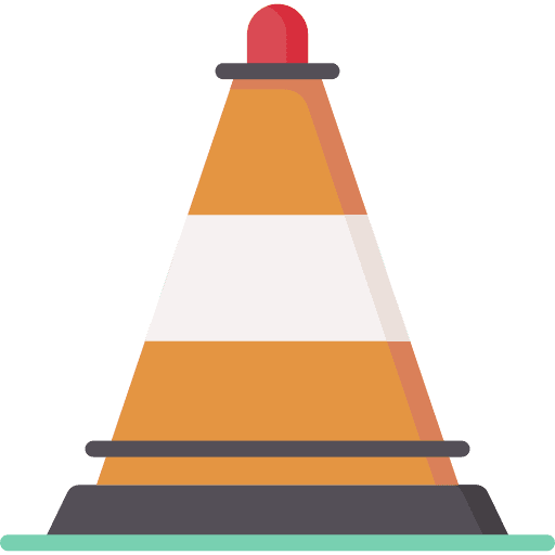 Traffic cone post traffic cone urban icon