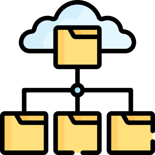Cloud storage data storage database cloud storage icon