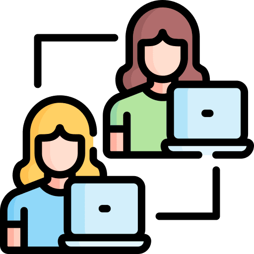 Network human businessman team work icon