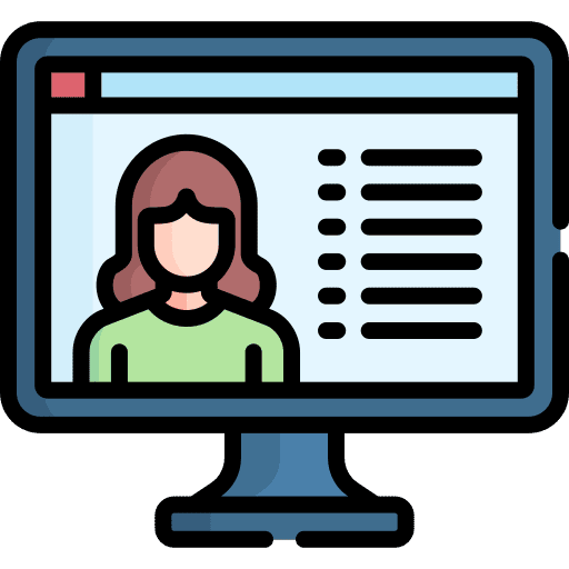 Webinar live online learning education icon