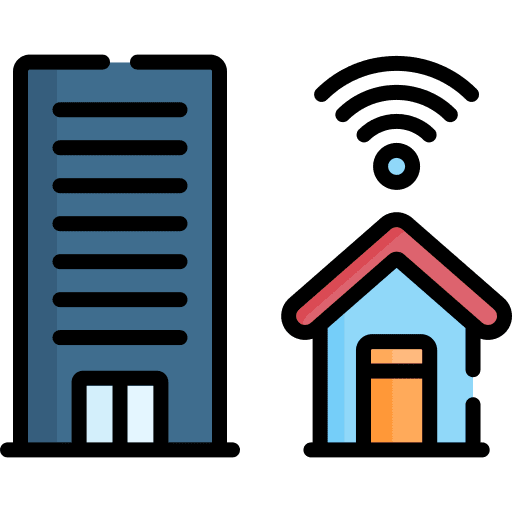 Work from home buildings home office house icon