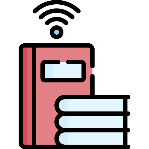 Books technology study wifi icon