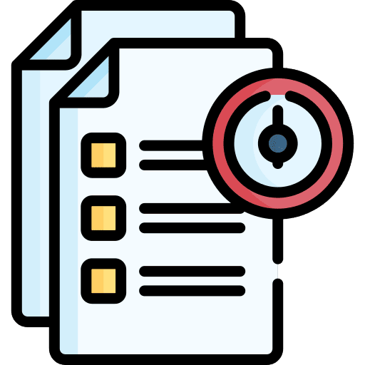 Checklist files and folders tick time icon