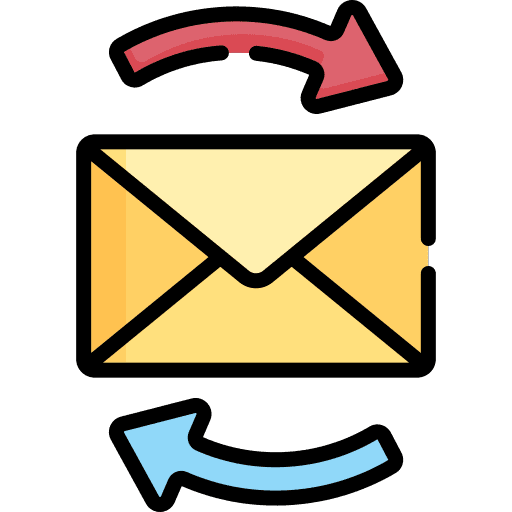 Email arrows envelopes mail icon