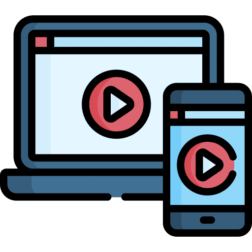 Responsive design video player responsive design electronics icon
