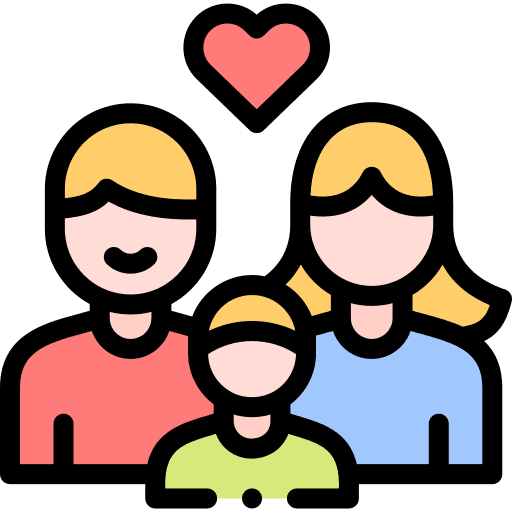 Family daughter young people icon