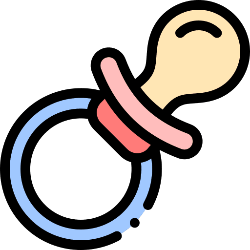 Pacifier babies people toy icon