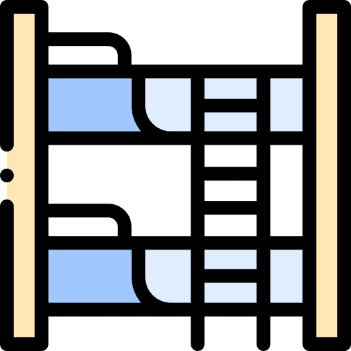 Bunk bed rest hotel furniture and household icon