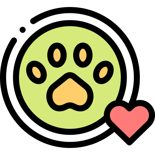Footprint cat dog footprint icon