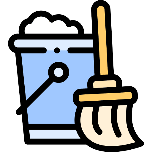 Housekeeping furniture and household housekeeping clean icon