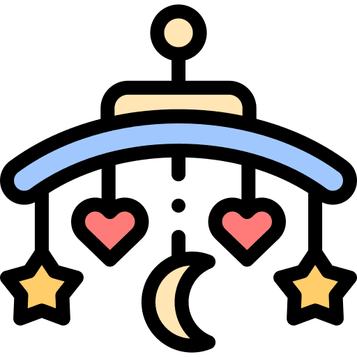 Baby mobile crib toy baby mobile baby toy icon