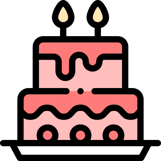 Birthday cake birthday cake birthday and party food and restaurant icon