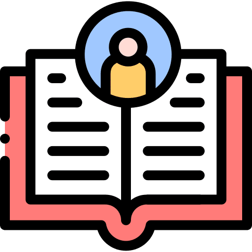 Book reading library study icon