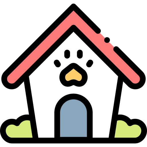 Pet home pet house icon