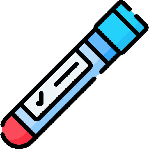 Blood test blood tube sample test tube icon