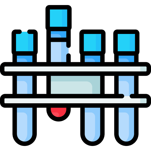 Medical laboratory science research development test tube icon