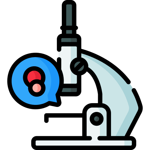 Microscope medical research research covid 19 icon