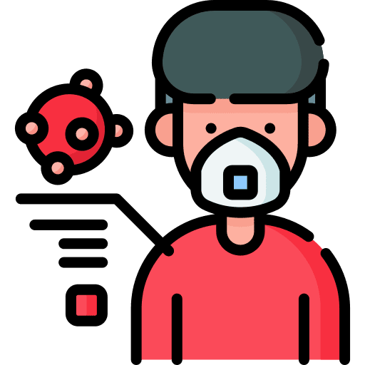 Patient disease mask person icon