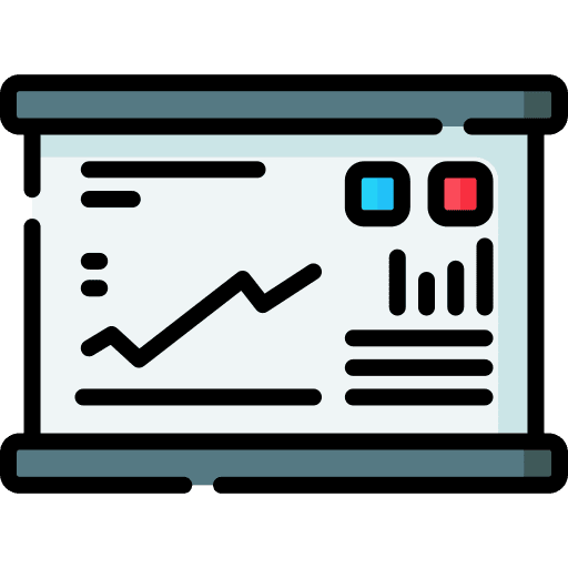 Presentation statistical data analysis statistics report icon