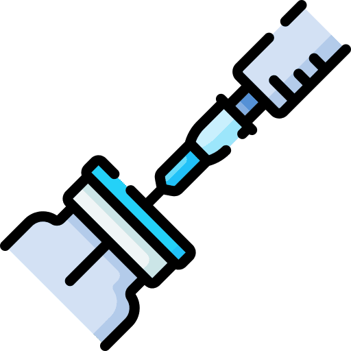 Vaccine injection health care virus icon