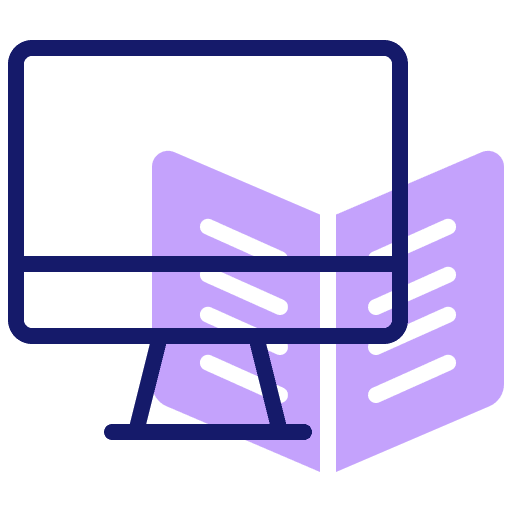 Digital library education book ebook icon