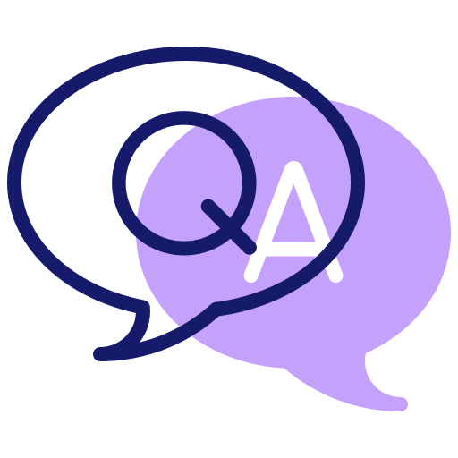 Discussion faq chat bubbles communications icon