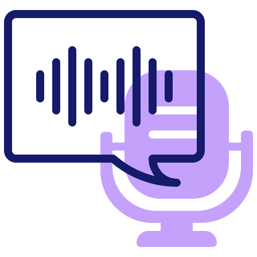 Podcast communications radio microphone icon