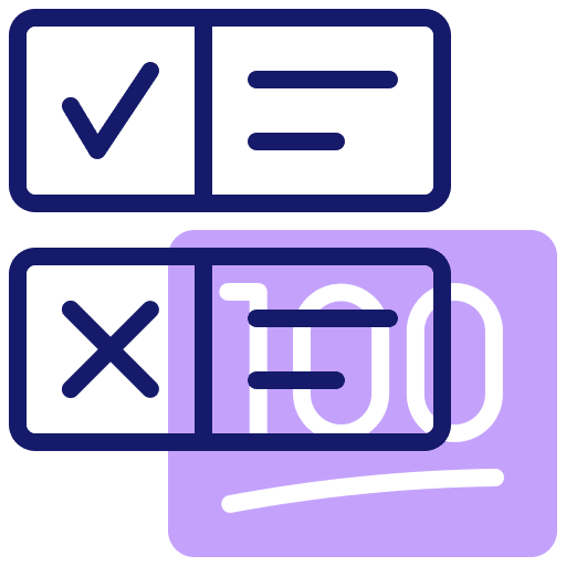 Quiz criteria quiz exam icon