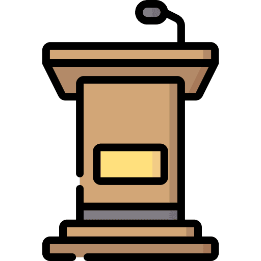 Tribune education communications pedestal icon