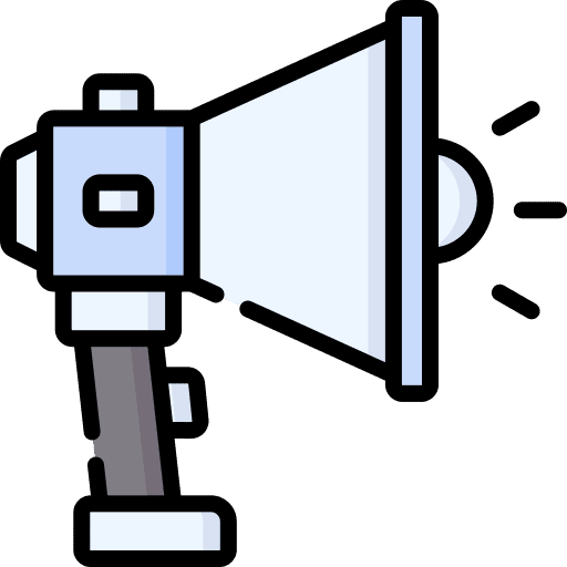 Megaphone seo and web protest marketing icon