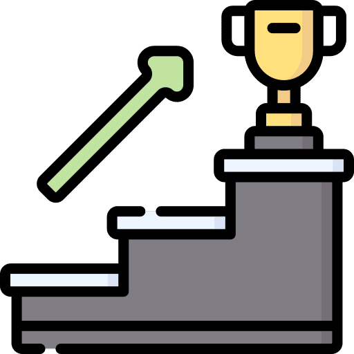 Promotion success career stairs icon